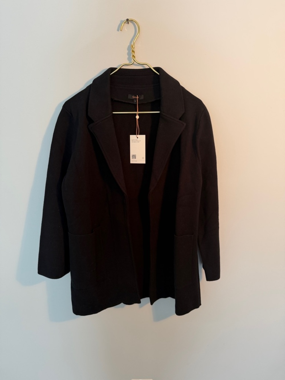 Quince Black Ribbed jacket